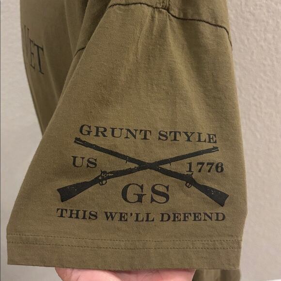 Grunt Style Men’s Army Green “ Grumpy Old Vet” Graphic T-Shirt XXXL - Picture 4 of 8